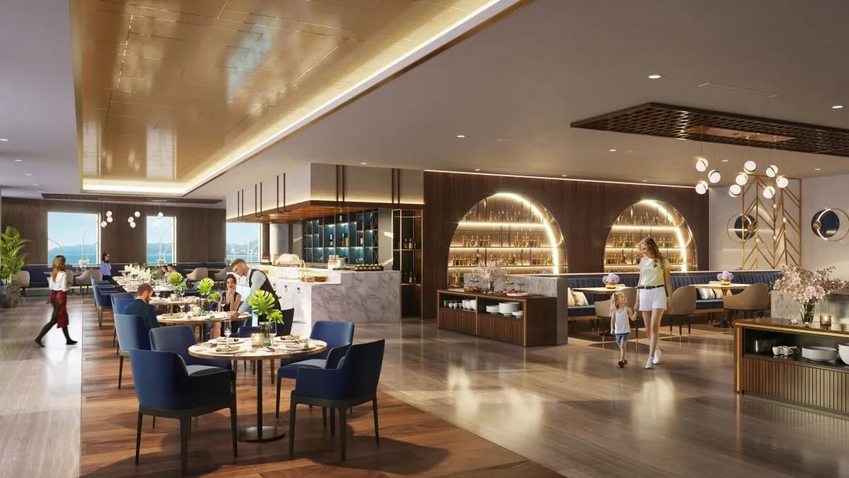 Fine dining restaurant with international buffet